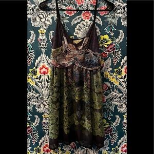 Anthropologie/Staring at stars: women’s (8) Spaghetti strap print dress